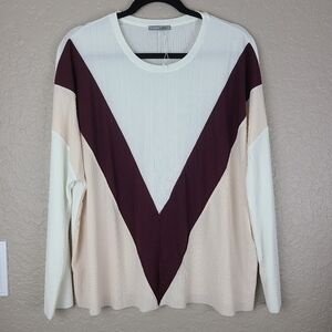Zara Lightweight long-sleeved color block …
